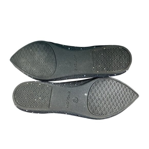 EVGLOW Knit Dark Blue Ballet Flat Slip On Polka Dot Comfort Shoes Women's Size 8 - Picture 7 of 9